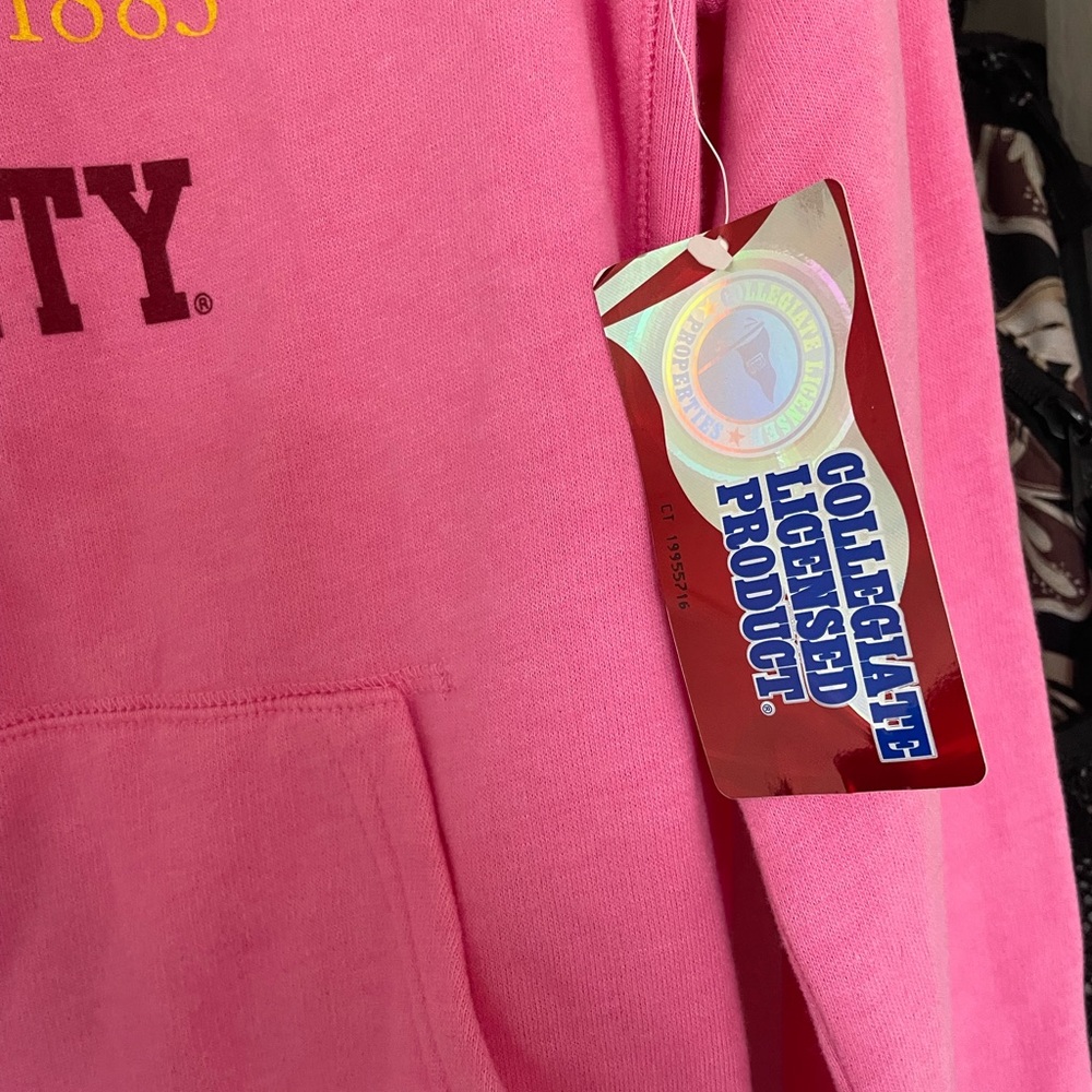 PINK Victoria's Secret Bright Pink ASU Hoodie - Picture 3 of 5
